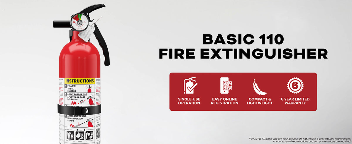 Kidde Basic 110 FA110G Home Fire Extinguisher, 1-Pack