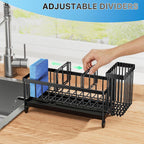 Cisily Stainless Steel Sink Caddy, Black, 9.25 in