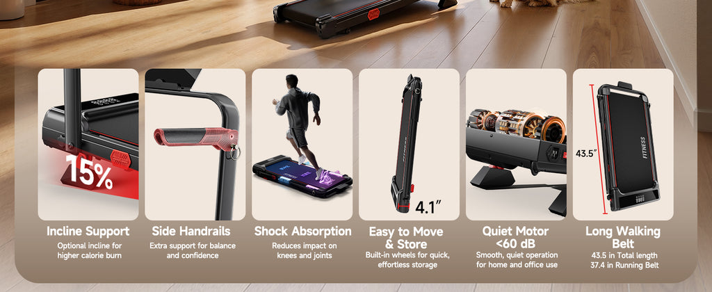 RHYTHM FUN CP03 Walking Treadmill – Matte Black – product detail