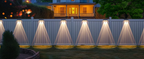 LIANGLOME Solar Fence Lights with Three White Modes, 8-Pack