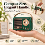 Dosmix Retro-Style Bluetooth Speaker, Green