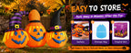 GOOSH 69106 6-Foot Halloween Pumpkin Inflatable – Orange, Black – product detail