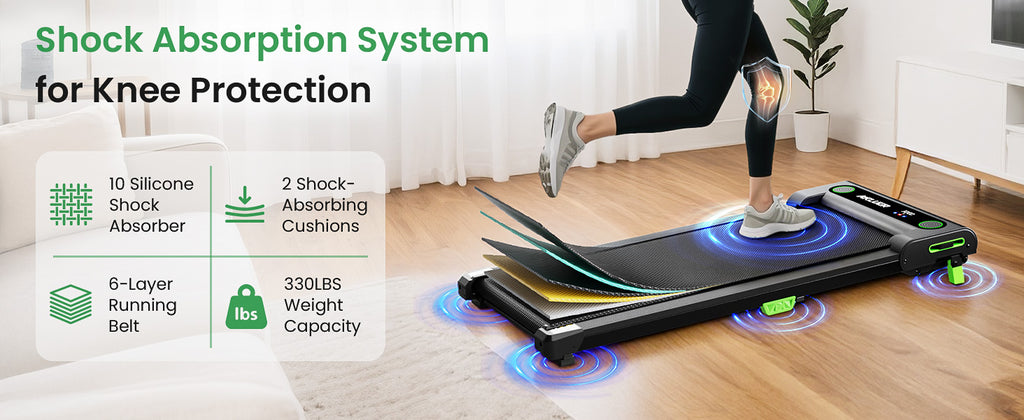 AKLUER 480L-A Under-Desk Walking Treadmill – Light Black – product detail
