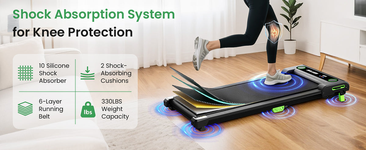 AKLUER 480L-A Under-Desk Walking Treadmill – Light Black – product detail