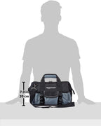 Amazon Basics TB001 12-Inch 16-Pocket Tool Bag – Small Standard Bag, Black & Gray – Small Standard Bag / Black & Gray – product detail