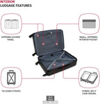SwissGear 8018202167 Hardside Suitcase – Checked-Medium 24-Inch, Black – Black / Checked-Medium 24-Inch – product detail