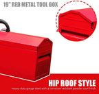 HPDAVV QBGJXTB101R 19-Inch Metal Tool Box – 1P-19in-Red, Red – 1P-19in-Red / Red – product detail