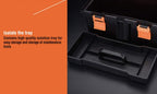 Edward Tools 14-Inch Plastic Tool Box with Removable Tray – Black, Orange – product detail