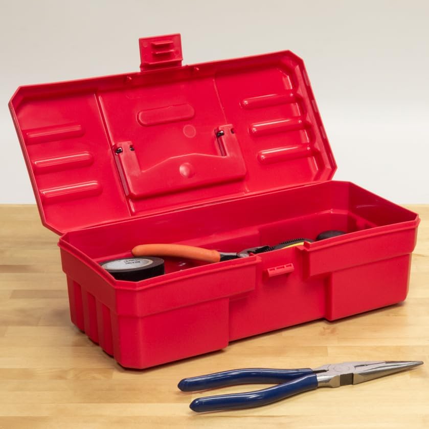 Akro-Mils 9912 12-Inch ProBox Plastic Tool Box – 1 Pack, Red – 1 Pack / Red – product detail