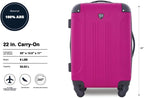 Travelers Club Hardside Carry-On Suitcase – 1-Piece (22" Carry-On), Fuchsia – Fuchsia / 1-Piece (22" Carry-On) – product detail