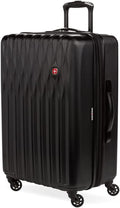 SwissGear 8018202167 Hardside Suitcase – Checked-Medium 24-Inch, Black