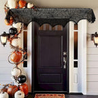 AerWo Black Lace Spiderweb Mantel Scarf
