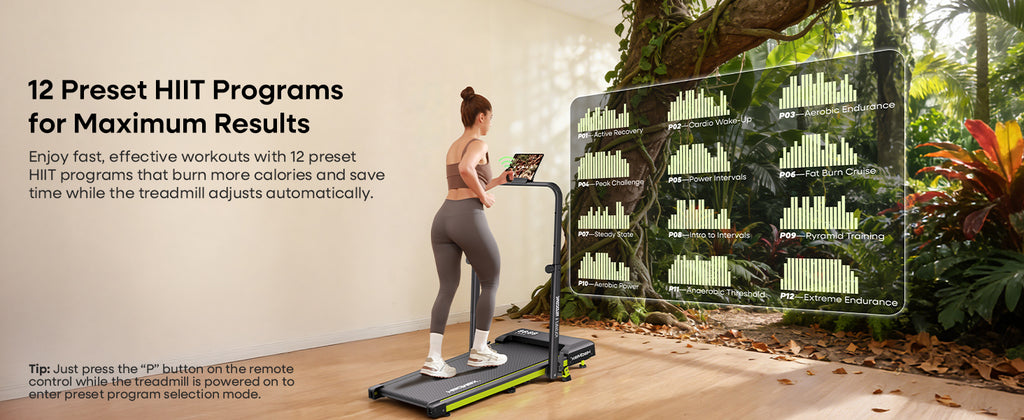 HADMAX H100 Walking Treadmill – Chartreuse – product detail