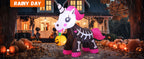 COMIN 69286 5-Foot Halloween Skeleton Unicorn Inflatable – Pink – product detail