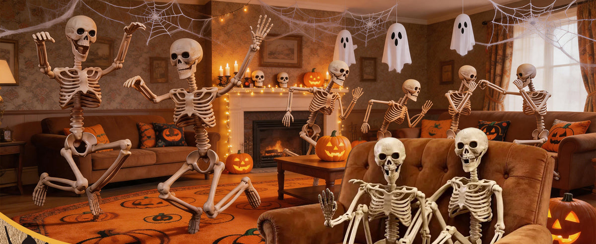 wymulot 2-Pack 40-Inch Posable Halloween Skeletons – 2 Pack 40 Inches Halloween Skeleton – product detail