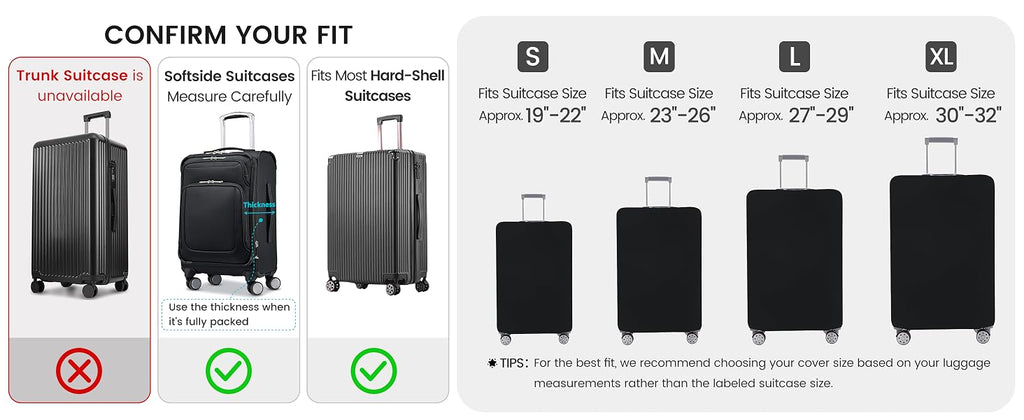 TRAVELKIN more than travel XL Luggage Cover – XL, Black – Black / XL – product detail