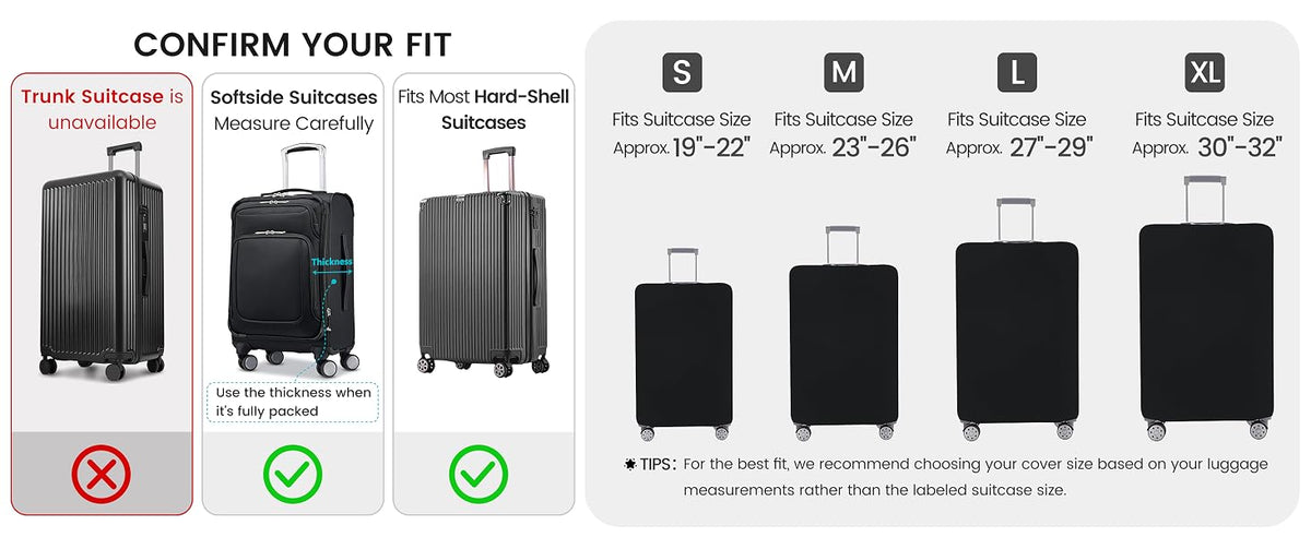 TRAVELKIN more than travel XL Luggage Cover – XL, Black – Black / XL – product detail