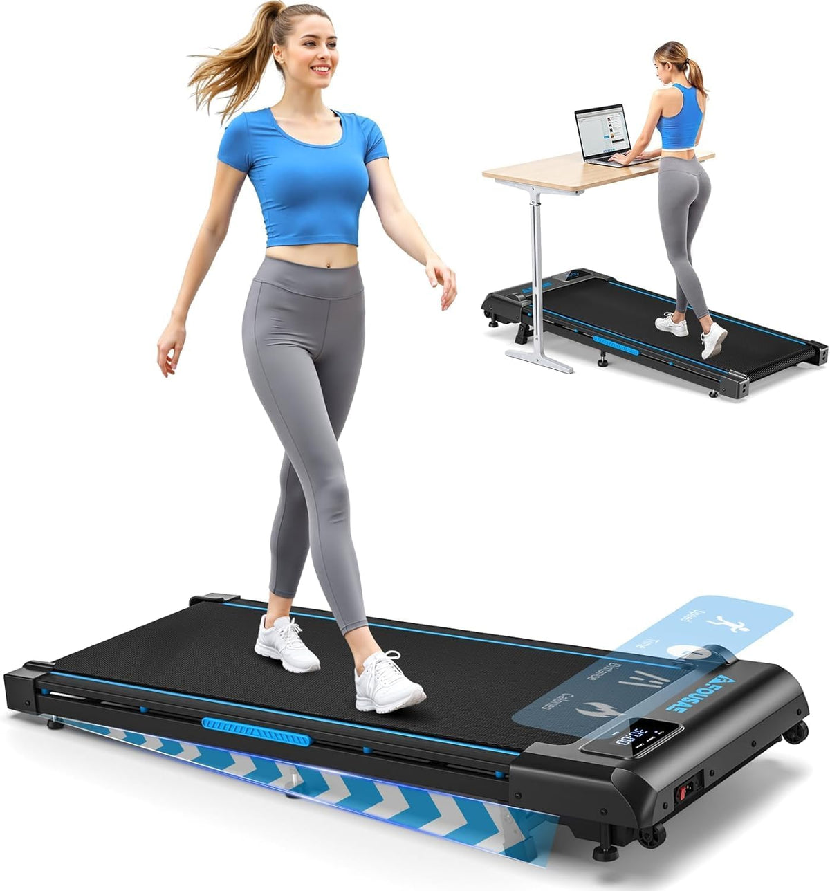 FOUSAE X Under-Desk Walking Treadmill