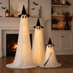 HAPPYCLUB 20260521001 3-Piece Lighted Halloween Ghost Family Set – 3Pack - L+M+S – product detail