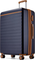 Kono 2574 Suitcase – Checked-Large 28-Inch, Navy