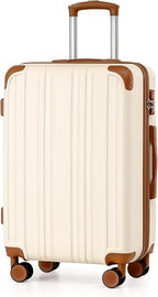 Coolife yd72 Hardside Suitcase – M(24in), apricot white