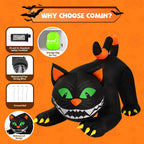 COMIN 69322 6-Foot Halloween Animated Black Cat Inflatable – Black – product detail