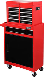 TUFFIOM TF-rtcG47000385 5-Drawer Rolling Tool Chest with Detachable Top – 5-Drawer, Black&red – Black&red / 5-Drawer – product detail