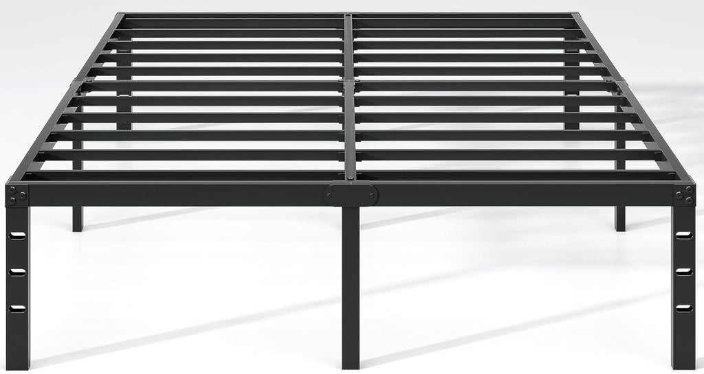 NEW JETO black metal Queen bed frame, 14-inch platform