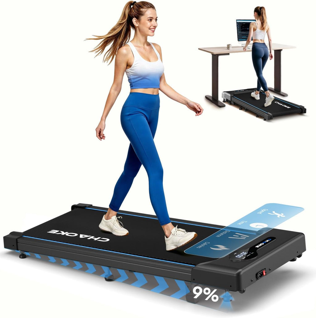CHAOKE Under-Desk Walking Treadmill – Blue
