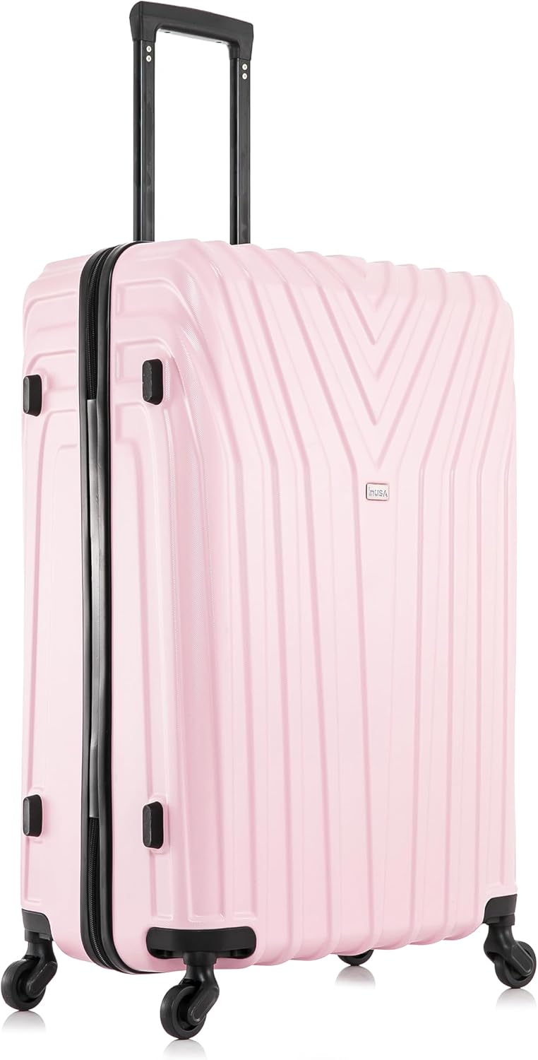 InUSA IUVAS00M-PNK Hardside Suitcase – 24 Inch, Pink – Pink / 24 Inch – product detail