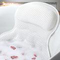 Ozyalo Mesh Bath Pillow with Six Suction Cups, White