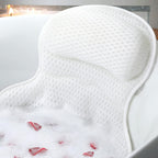 Ozyalo Mesh Bath Pillow with Six Suction Cups, White