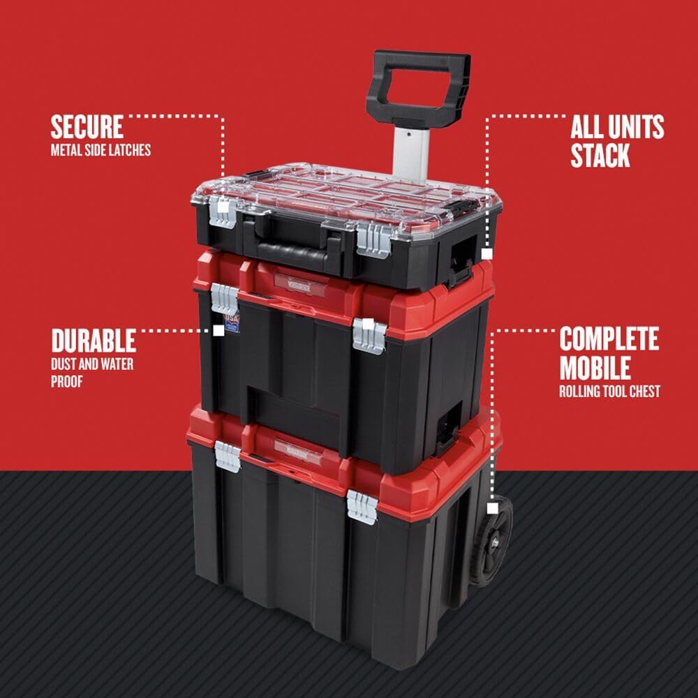CRAFTSMAN CMST60402 VERSASTACK Rolling Tool Storage Tower – Black, Red – product detail