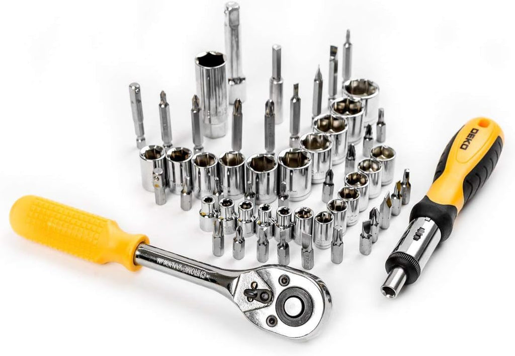DEKOPRO ET00654 228-Piece Mechanics and Household Tool Set – 228 PCS, Yellow – Yellow / ‎228 PCS – product detail