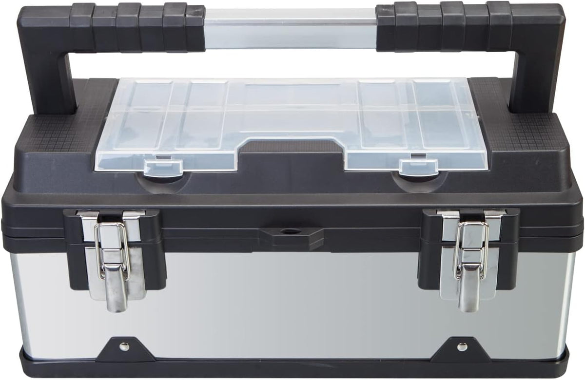 BIG RED A5519BR 19-Inch Stainless Steel and Plastic Tool Box – Silver – product detail