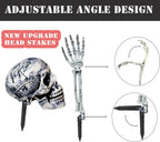 AISENO 3-Piece Halloween Skeleton Groundbreaker Stake Set – Gray – product detail