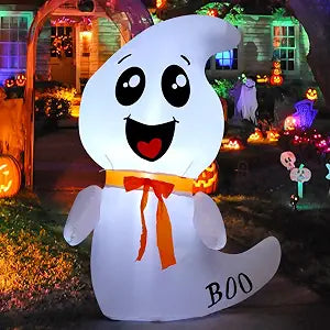 GOOSH 4-Foot Halloween Ghost Inflatable – White