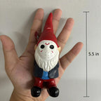 SPINNDO w-01-red Halloween Horror Garden Gnome Statue – Red – Red / 5 inches – product detail