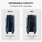 LEVEL8 LA-6576-06T00 Carry-On Suitcase – 20 Inch - Expandable, Blue – Blue / 20 Inch - Expandable – product detail