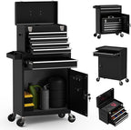 Granper 5-Drawer Rolling Tool Chest – 5-Drawer, Black