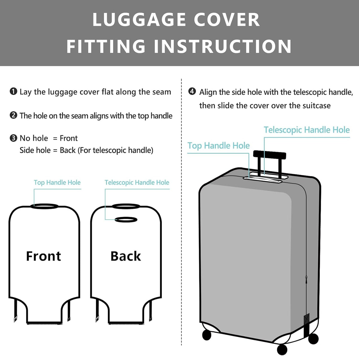 TRAVELKIN more than travel XL Luggage Cover – XL, Black – Black / XL – product detail