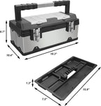 BIG RED A5519BR 19-Inch Stainless Steel and Plastic Tool Box – Silver – product detail