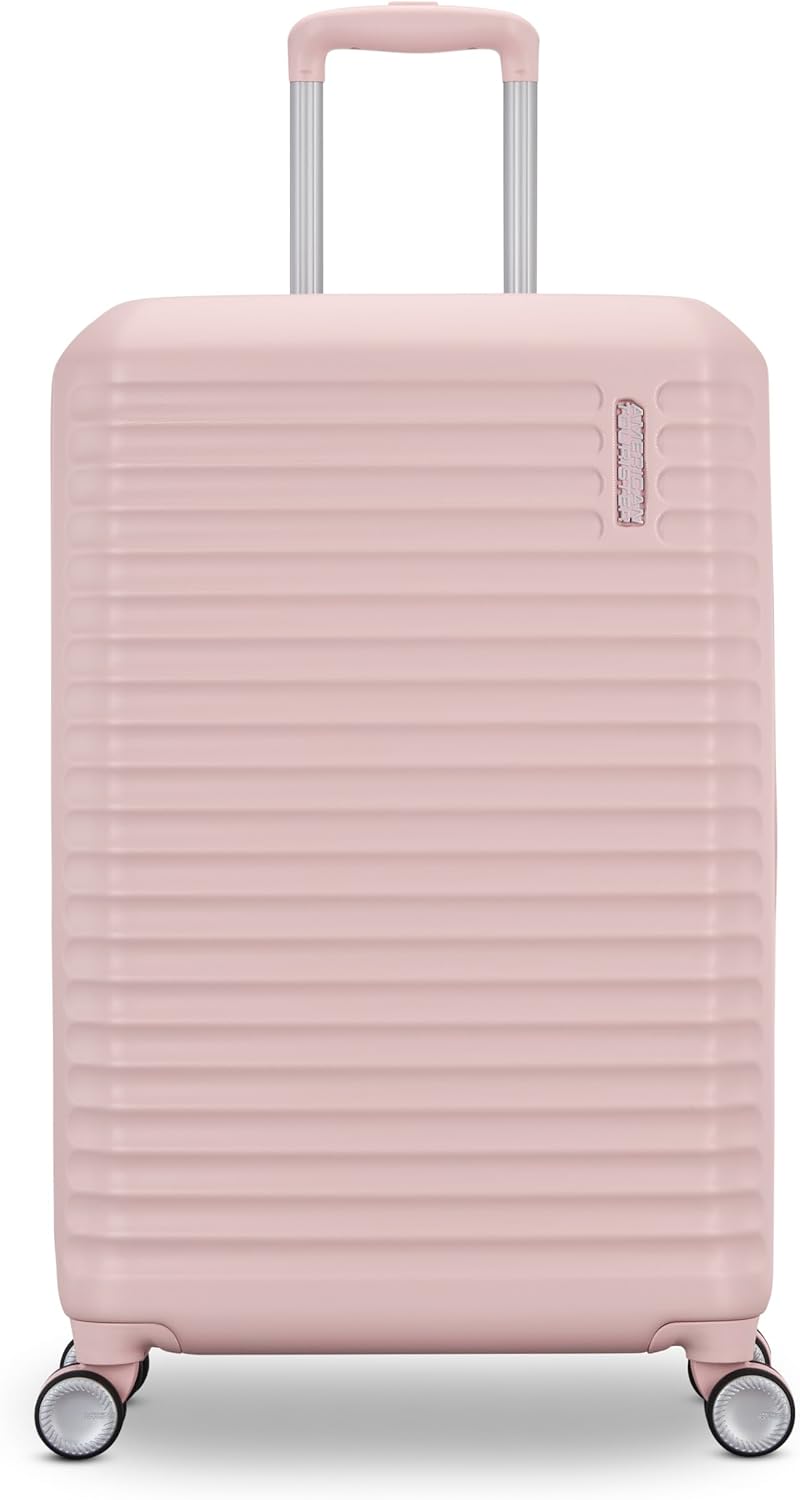 American Tourister 156164-E050 Hardside Suitcase – Medium - Checked, Pink Blush – Pink Blush / Medium - Checked – product detail