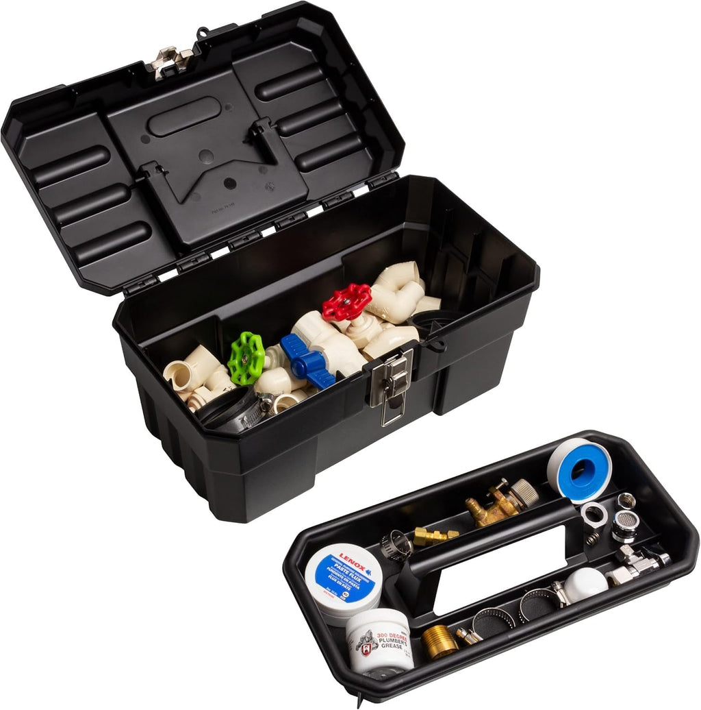 Akro-Mils 09514BLACK 14-Inch ProBox Tool Box with Removable Tray – 1-Pack, Black – Black / 1-Pack – product detail