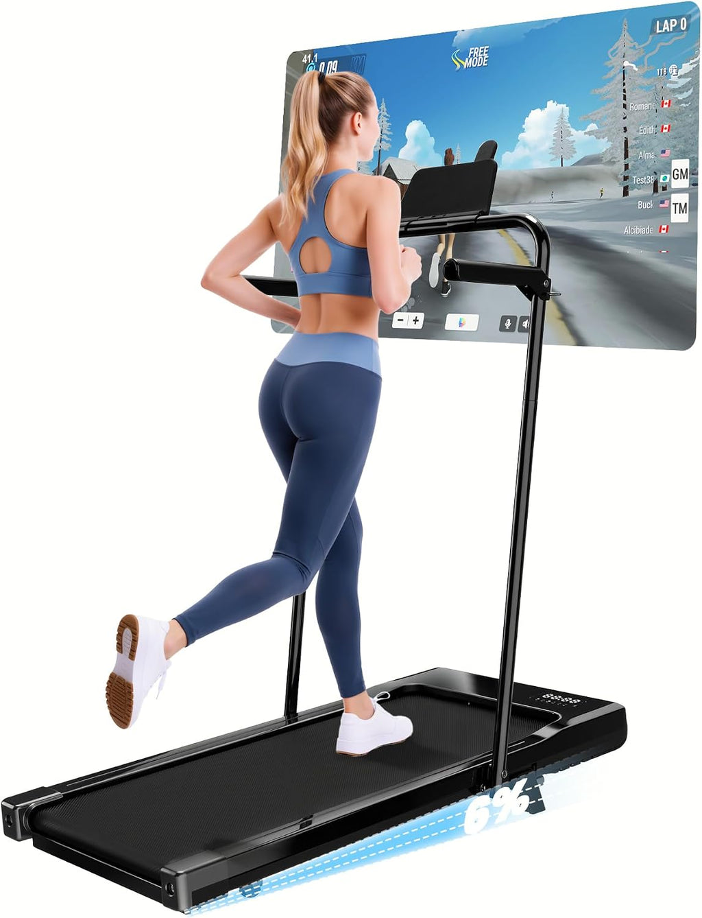 Lacuffy BA09-F6 Under-Desk Walking Treadmill – Satin Black