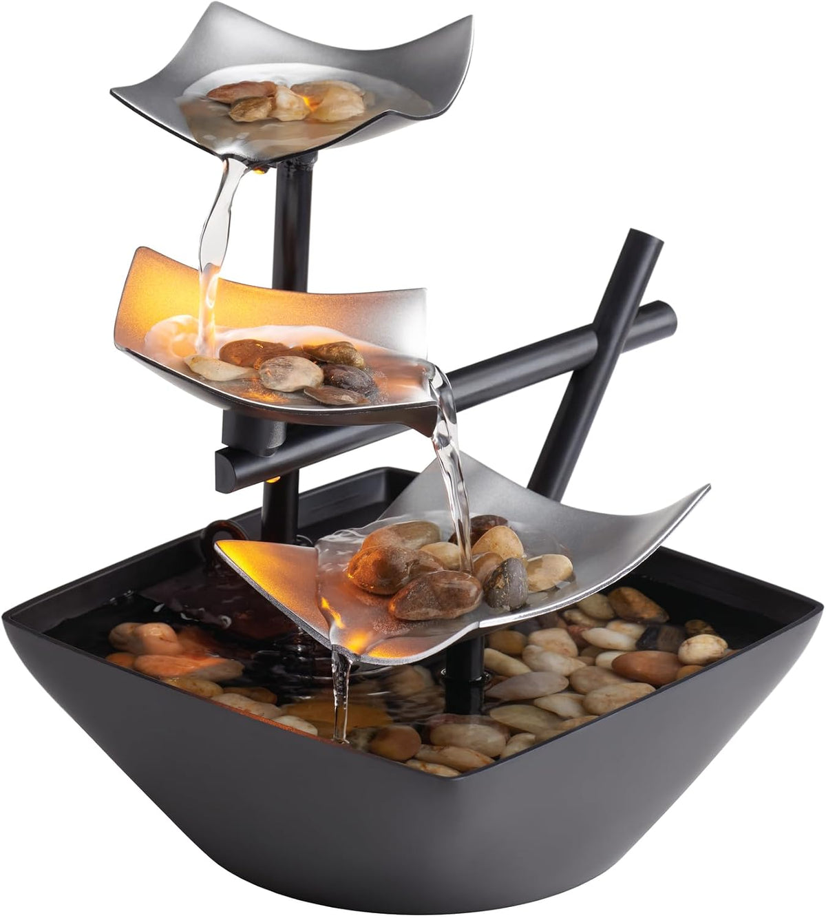 Homedics Silver Springs Tabletop Water Fountain