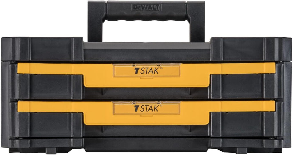 DEWALT DWST17804 TSTAK Double-Drawer Tool Organizer – 17.3 x 12.3 x 6.9 inches (Pack of 1), Black – 17.3 x 12.3 x 6.9 inches (Pack of 1) / Black – product detail