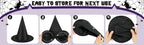 Helimoto 6-Piece Hanging Halloween Witch Hat Set – Black – product detail