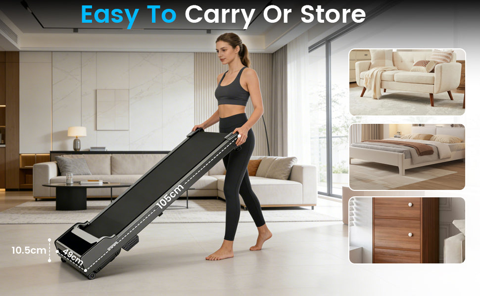 Rythkore X2ZF Under-Desk Walking Treadmill – Black – product detail