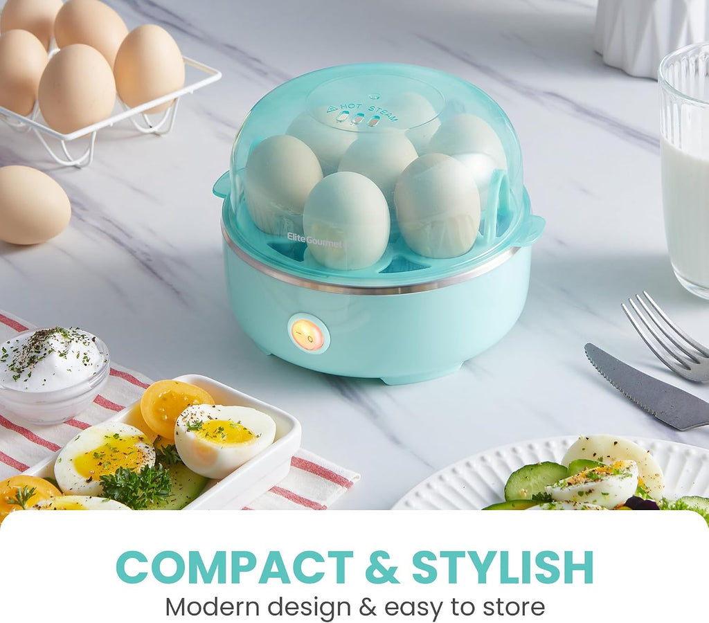Elite Gourmet EGC115M Seven-Egg Cooker, Retro Mint